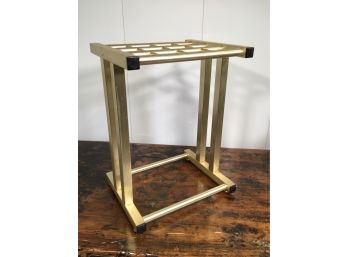 Very Cool Vintage GLARO Industries MCM / Modern Brushed Aluminium Umbrella / Cane Stand - GREAT PIECE - COOL !