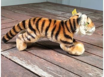 Fabulous STEIFF Mohair Tiger - Has Original Script Button & Tag - Made In Germany - Great Condition Piece !
