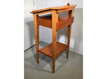 Great Looking $1,275 Podium / Lectern By LEVENGER With Drawer & Built In Magnifier - Light Elm Color !