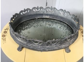 Fantastic Large Mirrored Tray - Distressed Glass - Nice Large Piece - Amazing Decorator Item - Was Expensive