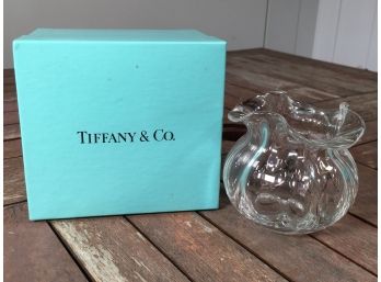 (1 Of 2) Lovely Vintage TIFFANY & Co Handkerchief Vase In Original Box - Nice Piece - Believed Never Used