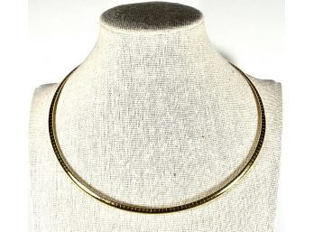 Gold Tone Fine Choker Necklace