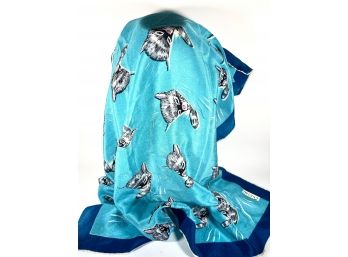 Vintage Chessie 1950s Scarf With Sleeping Cats Kittens