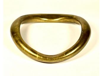 Vintage Mid Century Brass Bangle Bracelet