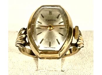 Vintage Gold Filled Ladies Watch Ring By Zemo About Swize 6