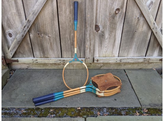 Vintage Set Of 4 Winston Badminton Rackets