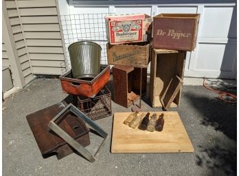Large Lot Of Crates And Stuff