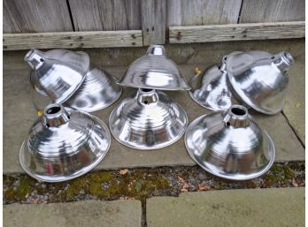 Collection Of 8 NOS Aluminum Lamp Shades