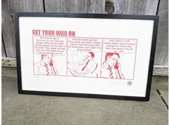 Framed Signed A/P By David Rees Get You War On