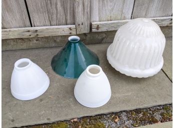 Grouping Of 4 Glass Lamp Shades