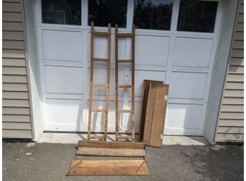 Parts Of An Antique National Biscuit Co. Display Shelf