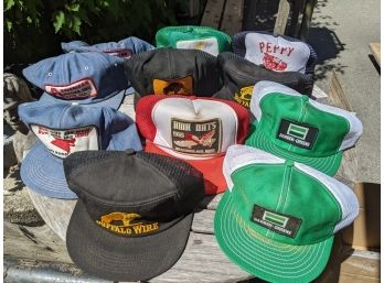 Collection Of 11 Vintage Trucker Hats