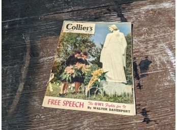 Vintage 1944 Collier's Magazine Free Speech