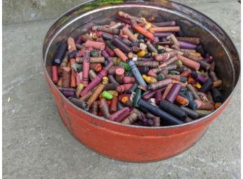 Large Pile Of Vintage Crayons