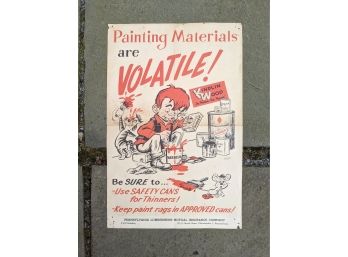 Safety Poster Painting Materials Volatile Illustrated By George Green