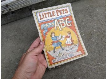 Antique Little Pets Linen ABC Book McLoughlin Bros NY