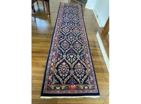 A Vintage Hand Knotted Persian Runner Floral Mashed 36' X 144'
