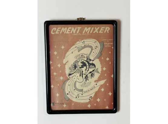 Cool Mid Century Original Sheet Music Cover Ad From 1946 Song Cement Mixer