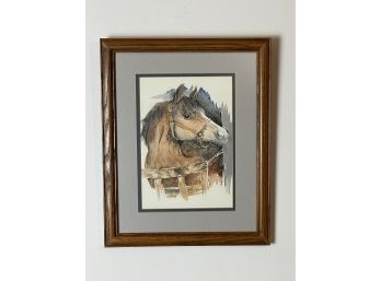 Original Signed And Dated Painting Of A Horse