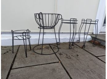 Four Steel Plant Stands