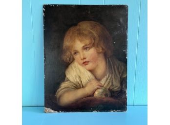 A Charming Original Portrait - Oil On Board - Dated 1879