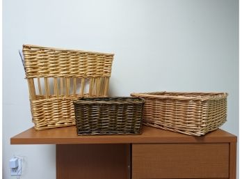A Trio Of Woven Baskets