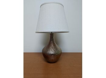 A Hammered Metal Table Lamp