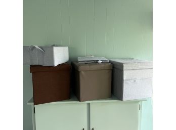 Folding Decorative Useful Storage Boxes With Lids