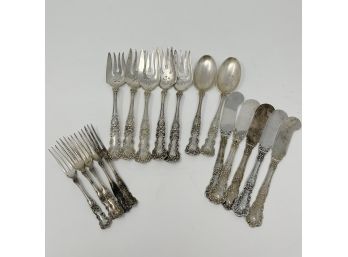Antique Buttercup By Gorham Sterling Silver Flatware Additions - C1875 - Tw 384g