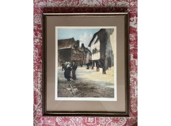A Framed Signed And Numbered 19th Century French Lithograph - Rue A
