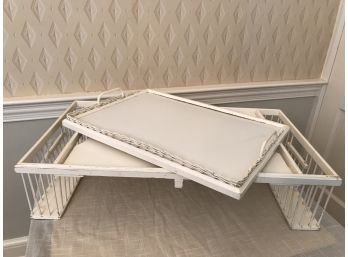 Breakfast In Style! Vintage Breakfast Bed Tray With Easel And Magazine Rack