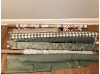 6 Fabric Bolts - Assorted Types And Lengths - Top Names, Kraut, Jim Thompson, Clarence House Brunschwig & Fils