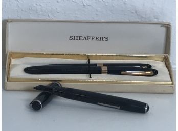Vintage Sheaffer's Fountain Pen & Pencil With Original Box Plus Esterbrook Model J Fountain Pen - 50 Years Old