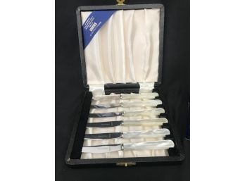 Viners Of Sheffield Fruit Knife Set With Stainless Steel Blade And Mother Of Pearl Handle - Set Of 6