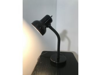 Basic Black Metal Desk Lamp With Adjustable Arm - Tested & Working!