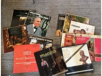 13PC Lot Vintage Vinyl Albums - Classical, International - Belafante, Flamenco, Gerschwin  (Lot D)