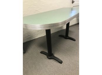 Retro Kitchen Counter Or Table - 1950s Vibe!  Iron Base With Laminate Top