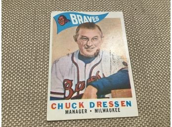 Chuck Dressen Milwaukee Braves Baseball Card