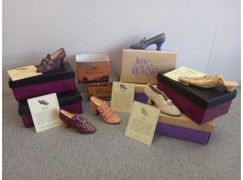 'just The Right Shoes' MINI Porcelain Shoes With Certificates Of Authenticity