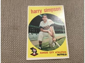 Autographed Harry Simpson Baseball Card