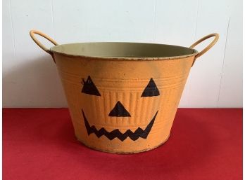 Vintage Halloween Handled Bucket