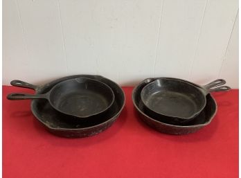 Vintage Cast Iron Pan Lot Of 4