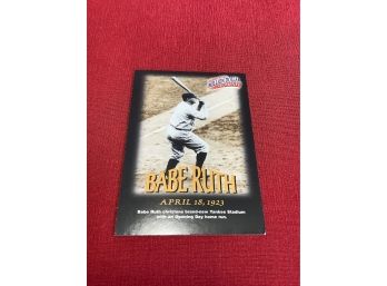 Babe Ruth Million Dollar Moments April 18, 1923 Baseball Card