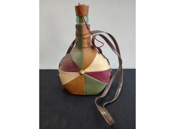 Vintage Colorful Leather Decanter/flask