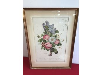 Lithograph Of Posies And Other Flowers
