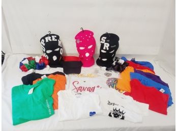 Men's, Women's & Kids Shirt, Sock, Masks & Hats - All New!!!!