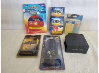 Home Electronics Mixed Lot - New TDK Cassettes, New Coaxial Cable, Pioneer 12 Disc Magazine And More