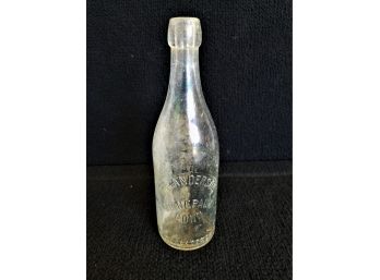 Antique W.M. Anderson Glass Beverage Bottle  Embossed With  Winnipauk Conn.   (Lot 8)