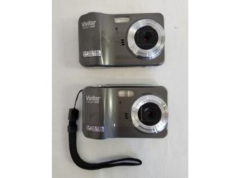 Two Vivitar Vivicam X028 Cameras With 4x Digital Zoom, 12 Mega Pixels, 2.4' LCD Monitor