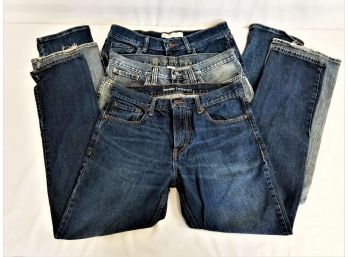 Three Pairs Of Men's Denim Jeans: Route 66, Old Navy And Lee Athletic Fit Jeans Various Sizes (Lot 2)